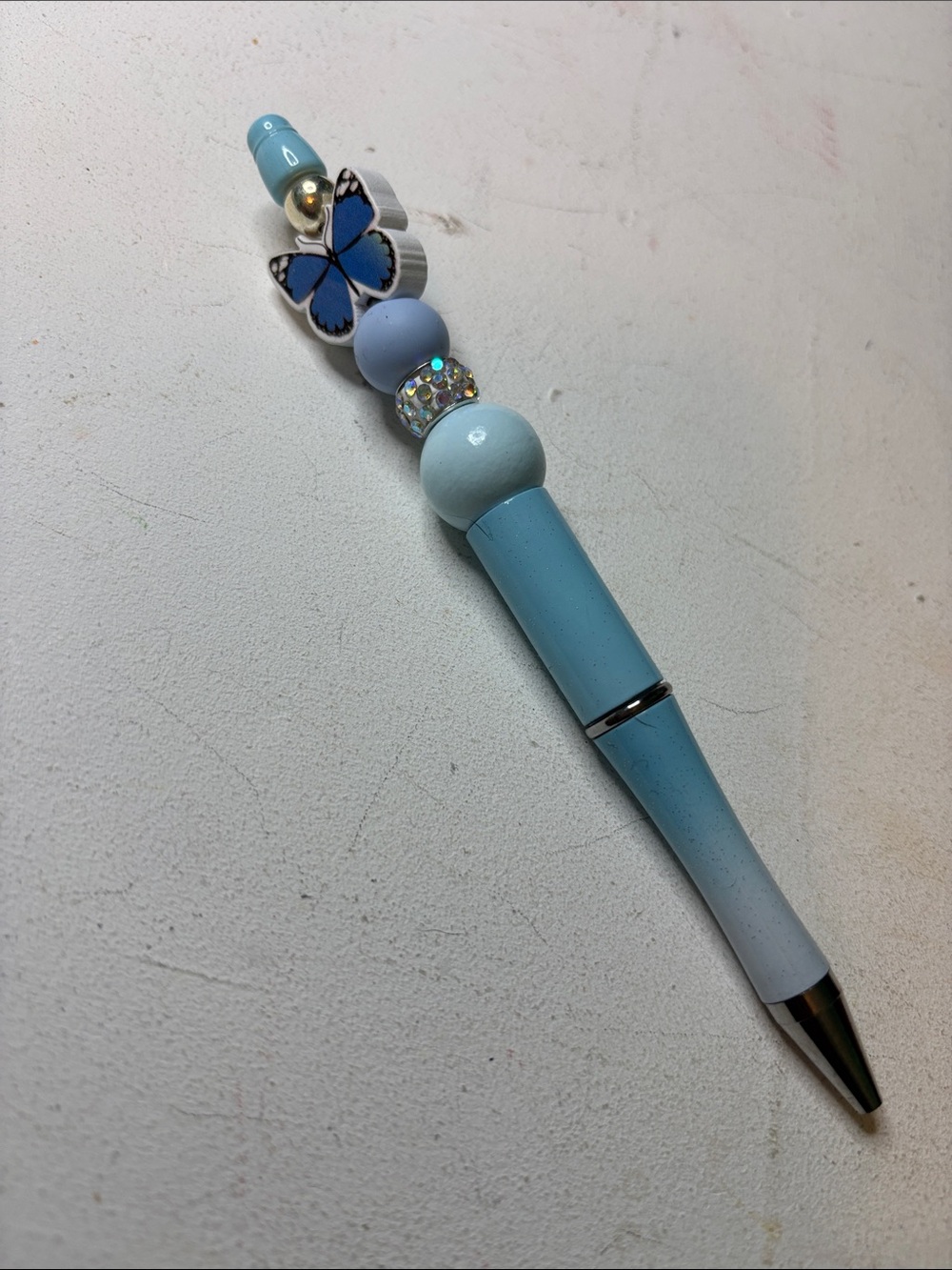 Blue Butterfly Decorative Ballpoint Pen - Unbranded